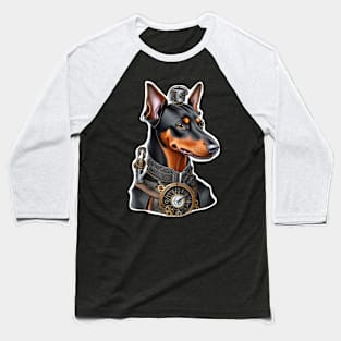 Steampunk Dobie 1 Baseball T-Shirt